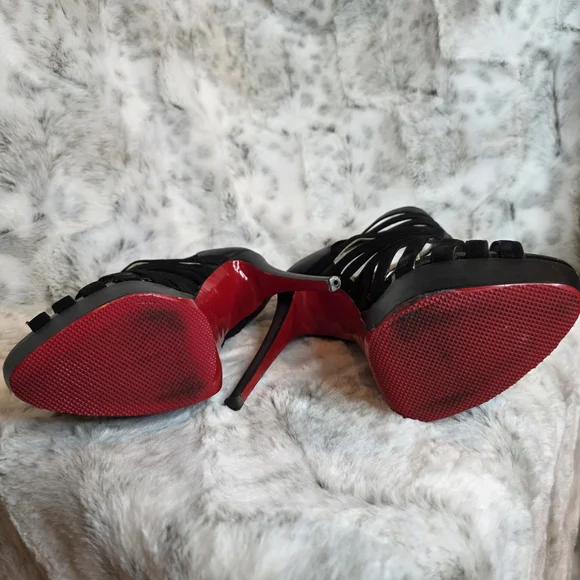 Christian Louboutin Karina Strappy Caged Ankle Booties - Picture 6 of 11